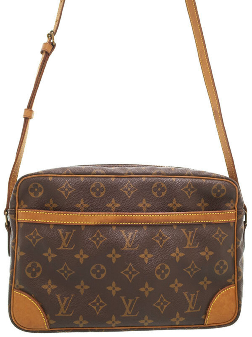 Louis Vuitton Monogram Trocadero Shoulder Bag Canvas Leather Brown